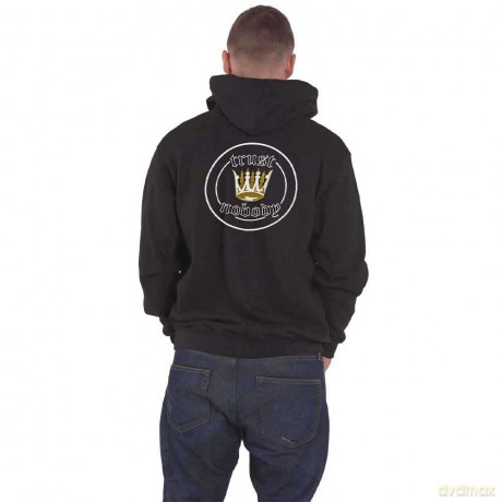 Tupac: Unisex Zipped Hoodie: Crown Seal (Black) (Back Print) (X-Large)