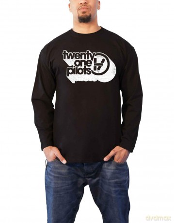 Twenty One Pilots: Unisex Long Sleeve T-Shirt: Vessel Vintage (Black) (Large)