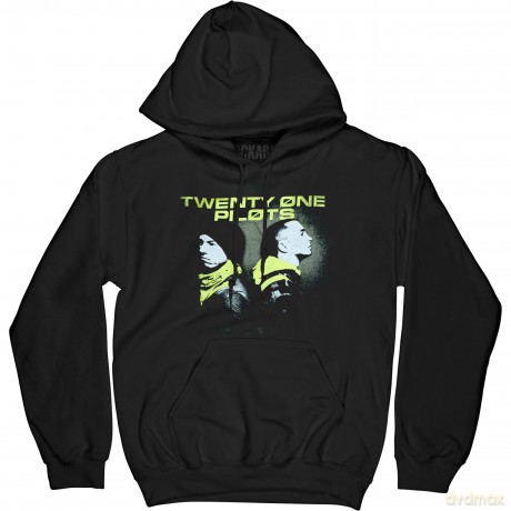 Twenty One Pilots: Unisex Pullover Hoodie: Back To Back (Black) (Large)