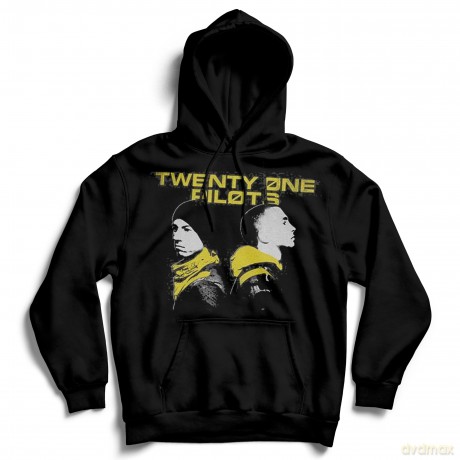 Twenty One Pilots: Unisex Pullover Hoodie: Back To Back (Black) (Small)