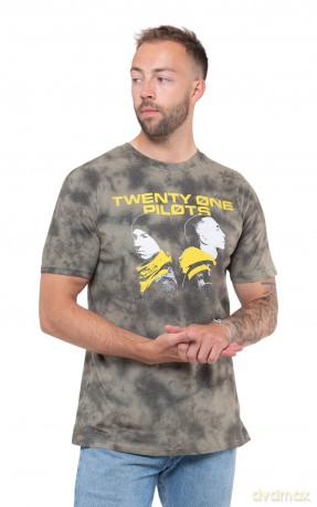 Twenty One Pilots: Unisex T-Shirt: Back To Back (Green) (Wash Collection) (Large)