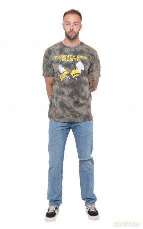 Twenty One Pilots: Unisex T-Shirt: Back To Back (Green) (Wash Collection) (Large)