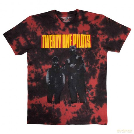 Twenty One Pilots: Unisex T-Shirt: Standing Bar (Red) (Wash Collection) (Small)