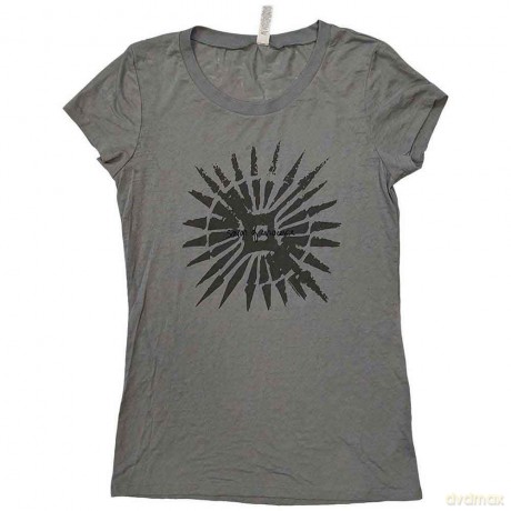 U2: Ladies T-Shirt: Songs of Innocence Disc Art (Grey) (Ex-Tour) (Small)