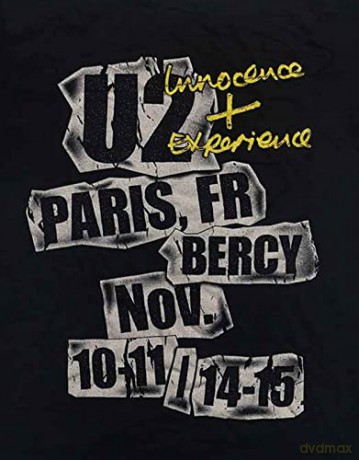U2: Unisex T-Shirt: I+E Paris Event 2015 (Black) (Ex-Tour) (XX-Large)
