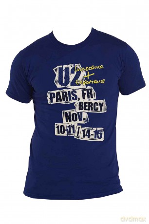 U2: Unisex T-Shirt: I+E Paris Event 2018 (Dark Navy Blue) (Ex-Tour) (XX-Large)