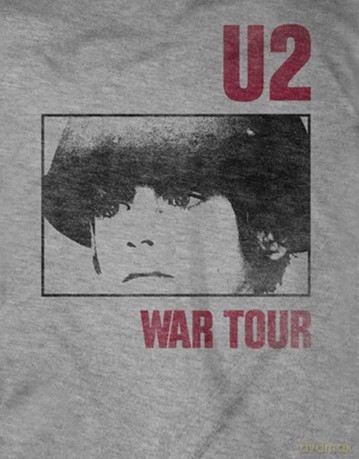 U2: Unisex T-Shirt: War Tour (Grey) (Large)