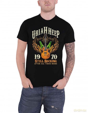 Uriah Heep: Unisex T-Shirt: Still Rocking (Black) (Medium)