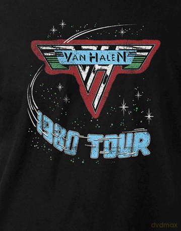 Van Halen: Unisex T-Shirt: 1980 Tour (Black) (X-Large)