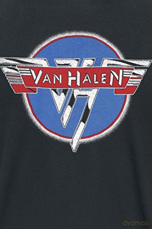 Van Halen: Unisex T-Shirt: Chrome Logo (Black) (Large)