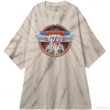 Van Halen: Unisex T-Shirt: Chrome Logo (Grey) (Wash Collection) (Medium)