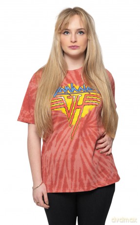 Van Halen: Unisex T-Shirt: Jagged Logo (Red) (Wash Collection) (Medium)