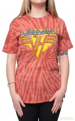 Van Halen: Unisex T-Shirt: Jagged Logo (Red) (Wash Collection) (Medium)