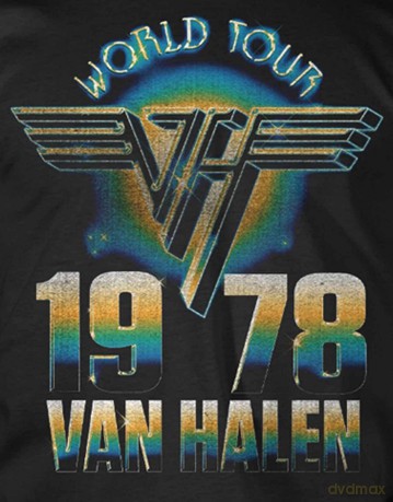 Van Halen: Unisex T-Shirt: World Tour '78 1 (Black) (Medium)