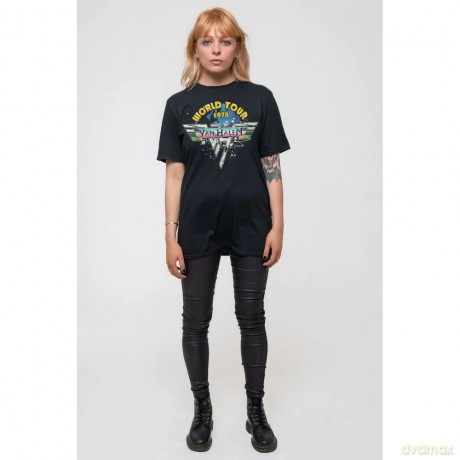 Van Halen: Unisex T-Shirt: World Tour '78 Full Colour (Black) (Medium)