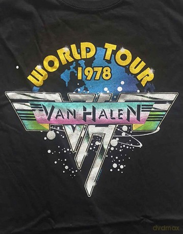 Van Halen: Unisex T-Shirt: World Tour '78 Full Colour (Black) (X-Large)