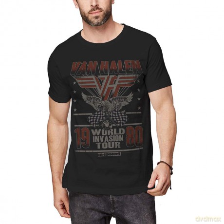 Van Halen: Unisex Tee: Invasion Tour '80 (Small)