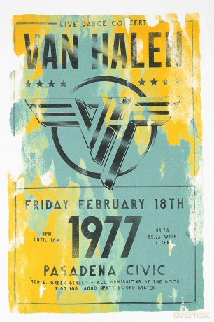 Van Halen: Unisex Tee: Pasadena '77 (Medium)