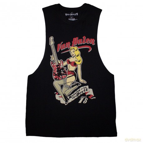 Van Halen: Unisex Vest T-Shirt: Running With The Devil (Black) (Large)