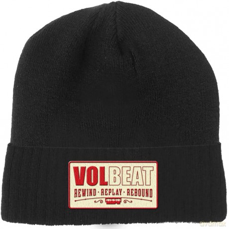 Volbeat: Unisex Beanie Hat: Rewind, Replay, Rebound (Black)