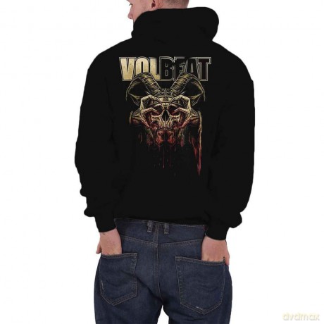 Volbeat: Unisex Pullover Hoodie: Bleeding Crown Skull (Back Print) (Small)