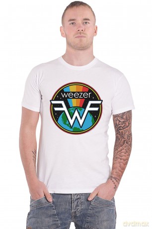 Weezer: Unisex T-Shirt: Symbol Logo (White) (Medium)