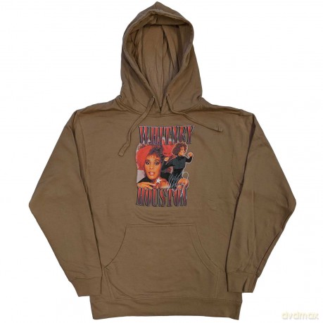 Whitney Houston: Unisex Pullover Hoodie: 90s Homage (Sand) (Small)