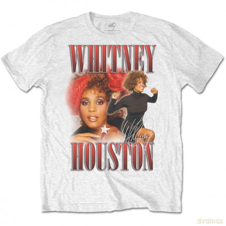 Whitney Houston: Unisex T-Shirt: 90s Homage (White) (Medium)