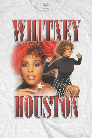 Whitney Houston: Unisex T-Shirt: 90s Homage (White) (X-Large)
