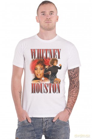 Whitney Houston: Unisex T-Shirt: 90s Homage (White) (XX-Large)