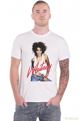 Whitney Houston: Unisex T-Shirt: Wanna Dance Photo (White) (Medium)
