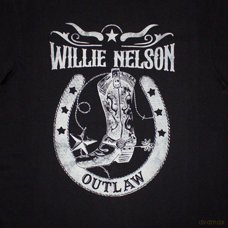 Willie Nelson: Unisex Oversized Boxy T-Shirt: Outlaw (Black) (Medium)
