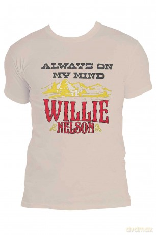 Willie Nelson: Unisex T-Shirt: Always On My Mind (Natural) (Small)