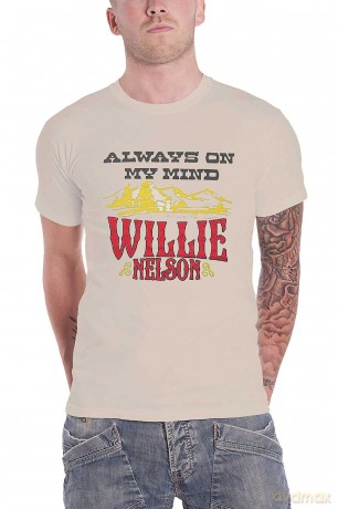 Willie Nelson: Unisex T-Shirt: Always On My Mind (Natural) (X-Large)