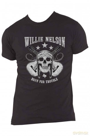 Willie Nelson: Unisex T-Shirt: Skull (Black) (XX-Large)