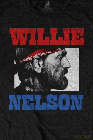 Willie Nelson: Unisex T-Shirt: Stare (Black) (Small)
