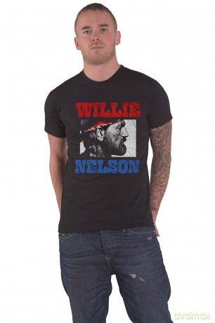 Willie Nelson: Unisex T-Shirt: Stare (Black) (X-Large)