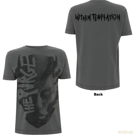 Within Temptation: Unisex T-Shirt: Purge Jumbo (Charcoal Grey) (Back Print) (Medium)