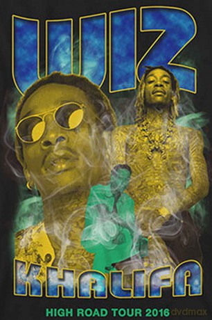 Wiz Khalifa: Unisex T-Shirt: 90's (Black) (Back Print) (Medium)