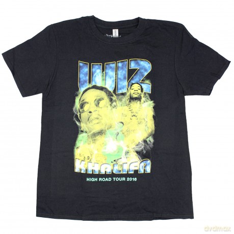 Wiz Khalifa: Unisex T-Shirt: 90's (Black) (Back Print) (X-Large)