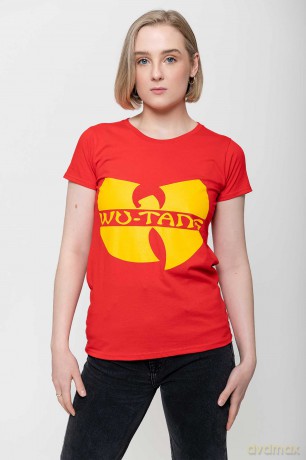 Wu-Tang Clan: Ladies T-Shirt: Logo (Red) (Medium)