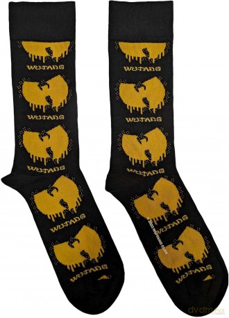 Wu-Tang Clan: Unisex Ankle Socks: Dripping Logo (Black) (UK Size 7 - 11)