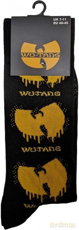 Wu-Tang Clan: Unisex Ankle Socks: Dripping Logo (Black) (UK Size 7 - 11)