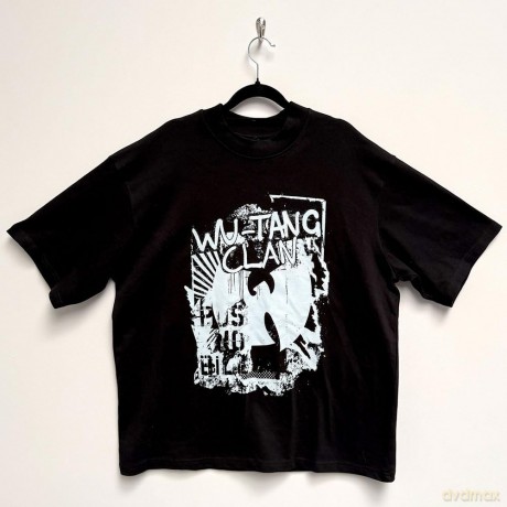 Wu-Tang Clan: Unisex Oversized Boxy T-Shirt: Graffiti (Black) (XX-Large)