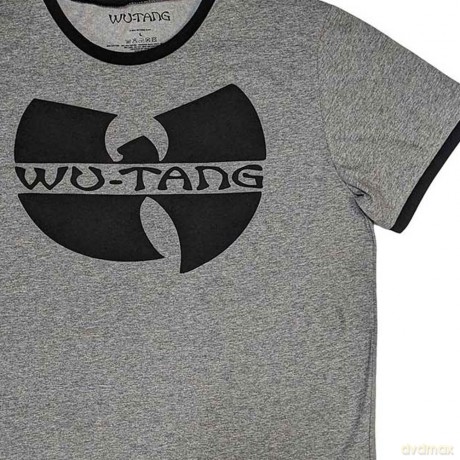 Wu-Tang Clan: Unisex Ringer T-Shirt: Logo (Grey) (Small)