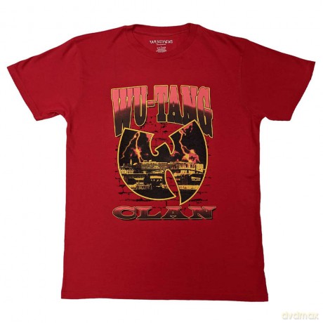 Wu-Tang Clan: Unisex T-Shirt: Brick Wall (Red) (Medium)