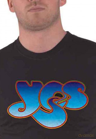 Yes: Unisex T-Shirt: Classic Blue Logo (Black) (Large)