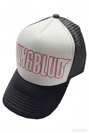 Yungblud: Unisex Mesh Back Cap: Red Logo Outline (Black)