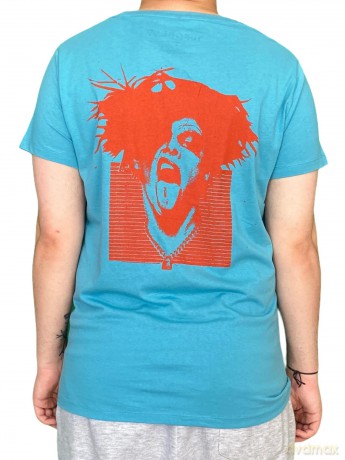 Yungblud: Unisex T-Shirt: DEADHAPPY (Light Blue) (Back Print) (Large)