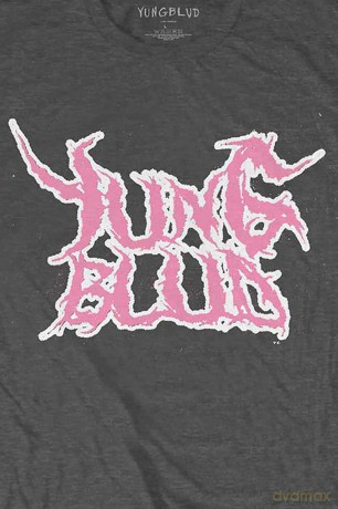 Yungblud: Unisex T-Shirt: DEADHAPPY Pink (Charcoal Grey) (Back Print) (Medium)